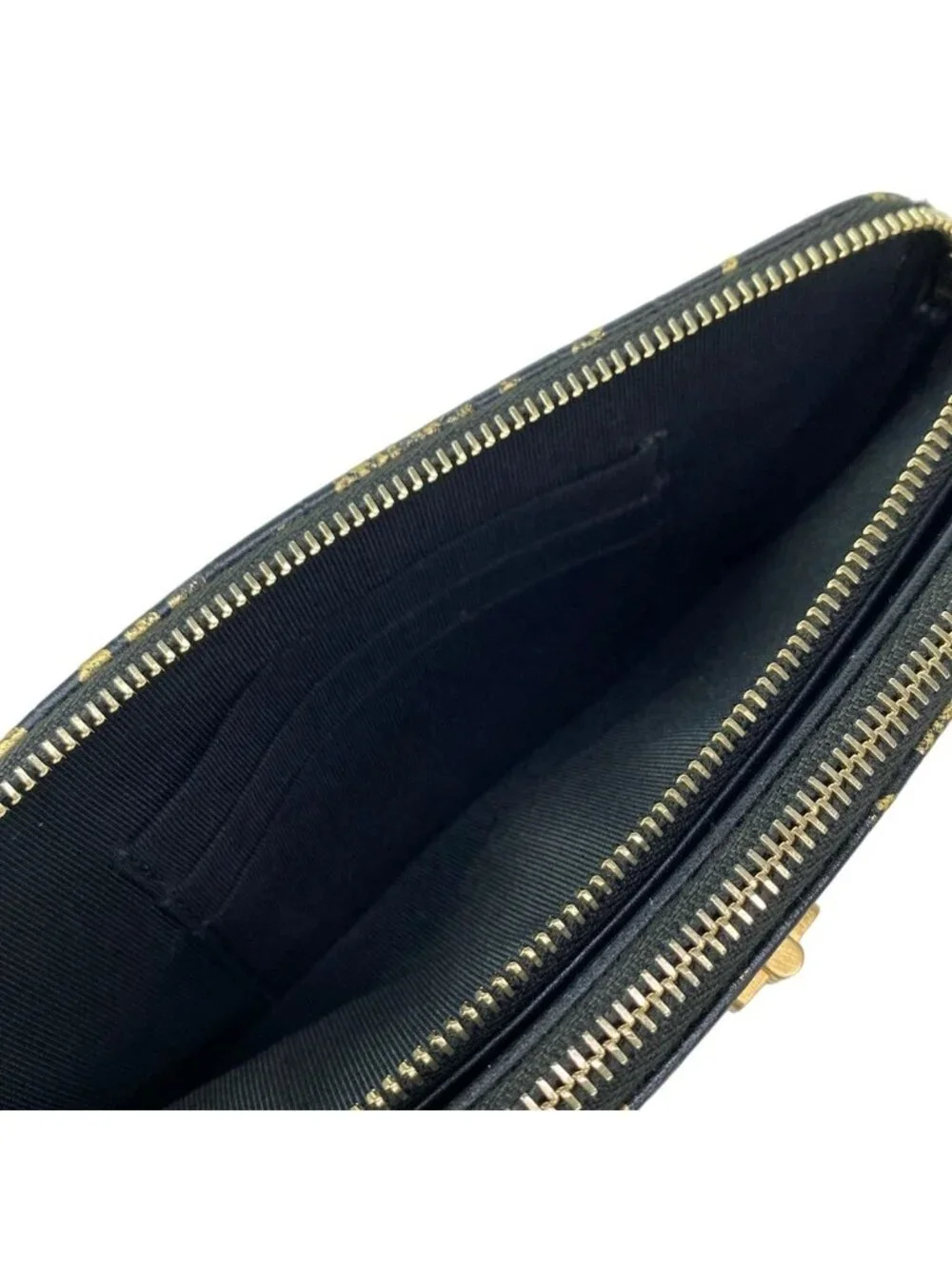 Chanel Wallet 2.55 Black Gold Chain Mademoiselle Vintage Double Zipper Shoulder